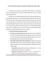 Các tiêu chí và công tác đánh giá hiệu quả công việc 