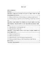 Luận văn thạc sĩ báo chí học nhận diện đặc điểm phóng sự ngắn báo in hiện đại