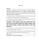 Khóa luận vai trò của truyền thông đại chúng trong cuộc đấu tranh phòng, chống tham nhũng ở việt nam hiện nay