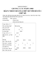 Giáo án Toán 3 chương 3 bài 10: Nhân số có 4 chữ số với số có 1 chữ số