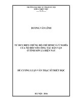 Tư duy biện chứng của hồ chí minh và ý nghĩa của nó đối với công tác dân vận ở tỉnh sơn la hiện nay 
