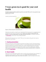 5 ways green tea is good for your oral health