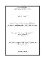 Mô phỏng ngập lụt hạ du sông ba khi xét đến tác động của biến đổi khí hậu và mực nước biển dâng