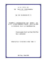 Nghiên cứu đánh giá hiệu quả kinh tế   xã hội của công tr̀nh đập dâng – áp dụng