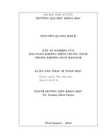 Xấp xỉ nghiệm của bài toán không điểm chung tách trong không gian banach 