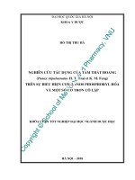 Nghiên cứu tác dụng của tam thất hoang (panax stipuleanatus h  t  tsai et k  m  feng) trên sự biểu hiện COX 2, eNOS PHOSPHORYL hóa và một số cơ trơn cô lập