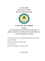 Giải pháp nhằm tăng cường quản trị vốn lưu động tại công ty cổ phần công nghệ thông tin và truyền thông TECAPRO