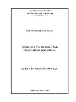Đồng quy và thẳng hàng trong hình học phẳng (Luận văn thạc sĩ)