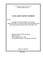Tạo biểu tượng về nhân vật lịch sử nhằm giáo dục tư tưởng tình cảm cho học sinh lớp 12 qua phần Lịch sử Việt Nam 1954 – 1975