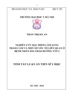 Nghiên cứu đặc điểm lâm sàng trầm cảm và một số yếu tố liên quan ở bệnh nhân đái tháo đường týp 2 (TT)