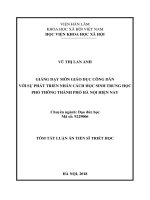 Giảng dạy môn giáo dục công dân với sự phát triển nhân cách học sinh trung học phổ thông thành phố hà nội hiện nay tt 