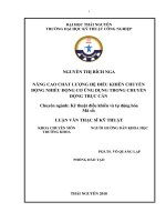 Luận văn thạc sĩ “ Nâng cao chất lượng hệ chuyển động nhiều động cơ ứng dụng trong chuyển động trục cán”