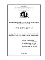 TIỂU LUẬN TÌNH HUỐNG GIẢI QUYẾT VẤN NẠN KHAI THÁC CÁT TRÁI PHÉP TRÊN SÔNG CẦU TẠI XÃ A, HUYỆN B, TỈNH BẮC NINH, NĂM 2018