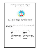 BÁO CÁO THỰC TẬP TỔNG HỢP  Đơn vị thực tập: CÔNG TY CỔ PHẦN ĐẦU TƯ XÂY DỰNG DÂN DỤNG HÀ NỘI