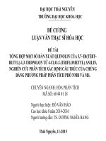 Đề cương luận văn thac si hoa phan tich