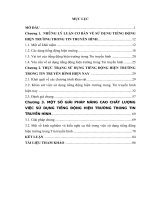 Khóa luận sử dụng tiếng động hiện trường trong tin truyền hình (khảo sát chương trình thời sự 19h và chương trình thể thao 247 đài truyền hình việt nam