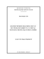 Giải pháp mở rộng hoạt động cho vay đối với doanh nghiệp vừa và nhỏ tại ngân hàng TMCP an bình 