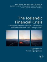 Jonsson  sigurgeirsson   the icelandic financial crisis; a study into the worlds smallest currency area and its recovery   (2016) 