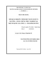 Mối quan hệ giữa thâm hụt ngân sách và nợ công   bằng chứng thực nghiệm tại một số quốc gia châu á   thái bình dương 
