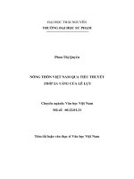 Tom tat luan van: Nông thôn Việt Nam qua tiểu thuyết Thời xa vắng của Lê Lựu