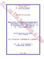 Hoàn thiện chính sách marketing   mix cho sản phẩm bia hà nội của tổng công ty cổ phần bia   rượu nước giải khát hà nội (HABECO) tại quảng bình 