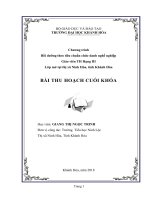 bài thu hoạch giáo viên tiểu học hạng III