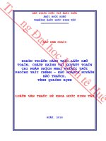 Hoàn thiện công tác lập dự toán, chấp hành và quyết toán chi ngân sách nhà nước tại phòng tài chính – kế hoạch huyện bố trạch, tỉnh quảng bình 