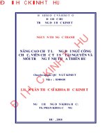 Nâng cao chất lượng đội ngũ công chức, viên chức tại sở tài nguyên và môi trường tỉnh thừa thiên huế 