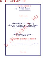 Nâng cao chất lượng cán bộ công chức, viên chức ủy ban nhân dân huyện đăk glei, tỉnh kon tum 