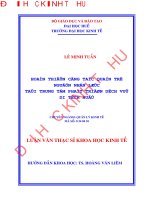 Hoàn thiện công tác quản trị nguồn nhân lực tại trung tâm phát triển dịch vụ di tích huế