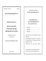 Quản lý nhà nước về giáo dục tiểu học trên địa bàn tây nguyên tt 