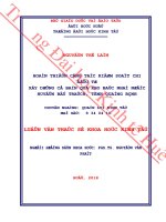 Hoàn thiện công tác kiểm soát chi đầu tư xây dựng cơ bản qua kho bạc nhà nước huyện bố trạch, tỉnh quảng bình 