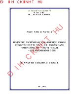 Hoàn thiện chính sách marketing trong công tác huy động vốn tại ngân hàng thương mại cổ phần công thương việt nam   chi nhánh bình định 