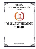 Bộ đề luyện phần bài đọc  Luyện thi TOEFL ITP  Toefl ITP Pham Cuong