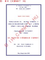 Nâng cao chất lượng nguồn nhân lực cho các doanh nghiệp nhỏ và vừa trong lĩnh vực du lịch ở tỉnh quảng bình 