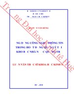 Ứng dụng công nghệ thông tin trong hoạt động quản lý tại kho bạc nhà nước quảng trị 