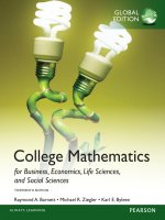 College mathematics for business economics life science and social sciences 13th by barneet 1