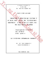 Hoàn thiện công tác quản lý hoạt động bồi thường, hỗ trợ và tái định cư khi nhà nước thu hồi đất tại huyện bố trạch, tỉnh quảng bình 
