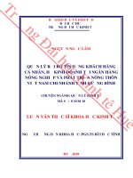 Quản lý rủi ro tín dụng khách hàng cá nhân, hộ kinh doanh tại ngân hàng nông nghiệp và phát triển nông thôn việt nam chi nhánh tỉnh quảng bình 