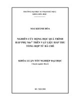 Nghiên cứu động học quá trình hấp phụ Mn2+ trên vật liệu hấp thu tổng hợp từ bã chè