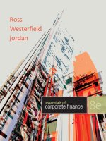 Essentials of corporate finance 8e by ross jordan
