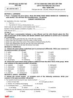 De thi chon HSG lop 9 mon tieng anh cap tinh 20152016