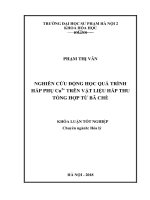 Nghiên cứu động học quá trình hấp phụ Cu2+ trên vật liệu hấp thu tổng hợp từ bã chè