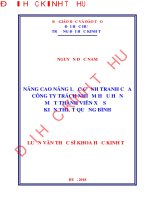 Nâng cao năng lực cạnh tranh của công ty trách nhiệm hữu hạn một thành viên xổ số kiến thiết quảng bình 