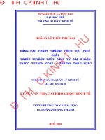 Nâng cao chất lượng dịch vụ trò chơi trực tuyến tại công ty cổ phần trực tuyến GOSU  thành phố huế 