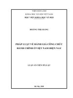 Pháp luật về đánh giá công chức hành chính ở Việt Nam hiện nay