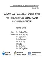 Design of multifocal contact lens with nurbs and shrinkage analysis on shell mold by injection molding process