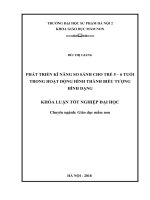 Phát triển kĩ năng so sánh cho trẻ 5 – 6 tuổi trong hoạt động hình thành biểu tượng hình dạng