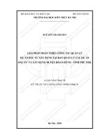 Giải pháp hoàn thiện công tác quản lý dự án đầu tư xây dựng tại ban quản lý các dự án đầu tư và xây dựng huyện đoan hùng tỉnh phú thọ (t)t 