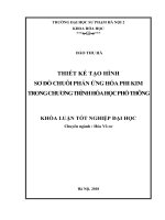 Thiết kế tạo hình sơ đồ chuỗi phản ứng hoá phi kim trong chương trình hóa học phổ thông
